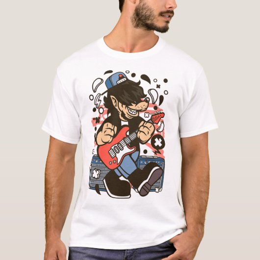 T-shirt Wolf rocker (Devant)