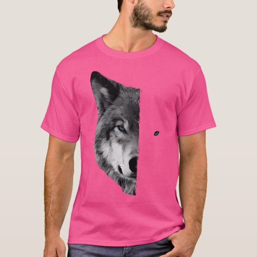 T-shirt Wolf s Split Face Wolf Loups Magiques (Devant)