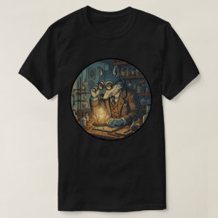 T-shirt Wolf Scientifique - Alchimiste Vintage Lab Researc