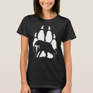 T-shirt Wolf Silhouette et empreinte