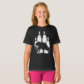T-shirt Wolf Silhouette et empreinte (Devant entier)