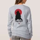 T-shirt Wolf solo T original en gris et rouge avec Lune ro (Dos)