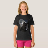 T-shirt Wolf Star Wolf Wild Moon Stars Loyal Grey Wolf (Devant entier)