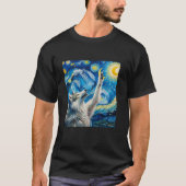 T-shirt Wolf Starry Night Wilderness Howderness Moons Van  (Devant)