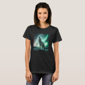 T-shirt Wolf Starry Night Wolf Maman, Wolf Papa, Wolf Love (Devant entier)