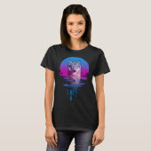 T-shirt Wolf Sunset Retro vintage (Devant entier)