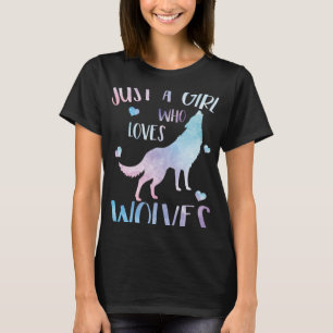 T-shirt Wolf Tee Juste Une Fille Qui Aime Les Loups