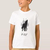 T-shirt Wolf with viking rune (Devant)