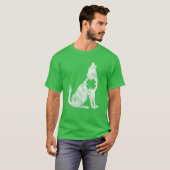 T-shirt Wolf Wolves Cadeau St. Patrick's Day Shamrock Clov (Devant entier)