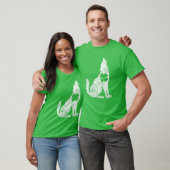 T-shirt Wolf Wolves Cadeau St. Patrick's Day Shamrock Clov (Unisexe)