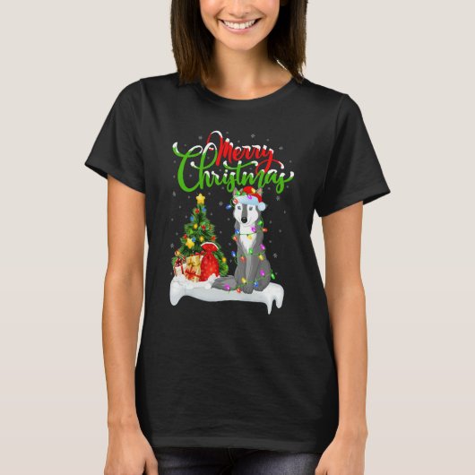 T-shirt Wolf Xmas Decorations Santa Wolf Christmas (Devant)
