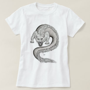 T-shirt Wolfdragon design noir et blanc