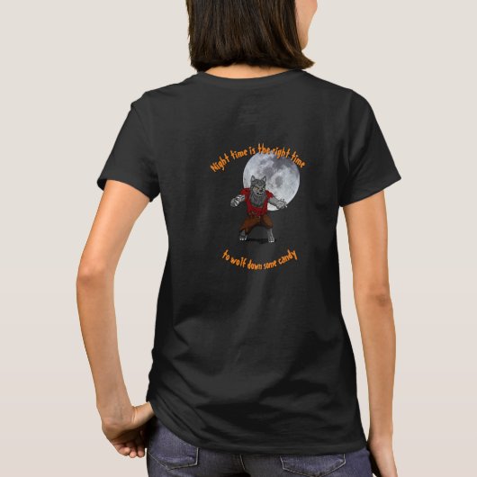 T-shirt Wolfing down candy werewolf (Dos)