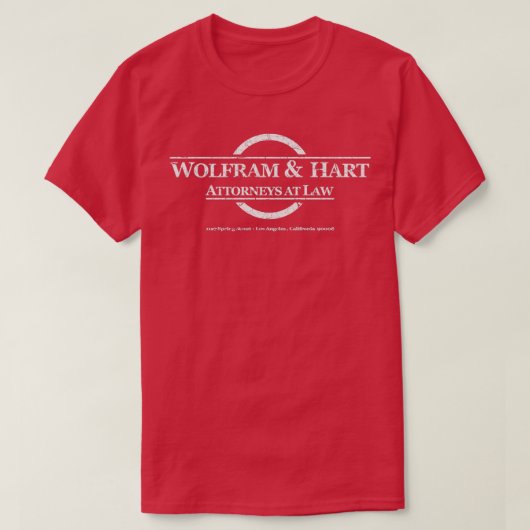 T-shirt Wolfram Hart Avocats en droit (Design devant)