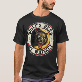 T-shirt Wolfs Head motif en bois de seigle en détresse