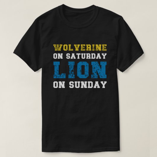T-shirt Wolverine Le Samedi Lion Le Dimanche (Design devant)
