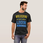 T-shirt Wolverine le samedi Lion le dimanche golfcoachcade (Devant entier)