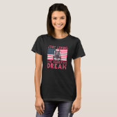 T-shirt Woman Trucker Usa Flag For Girl Truck Driver Ameri (Devant entier)
