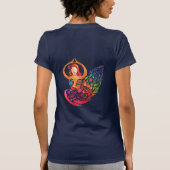 T-Shirt Woman with Yoga Meditation Rainbow Design (Dos)