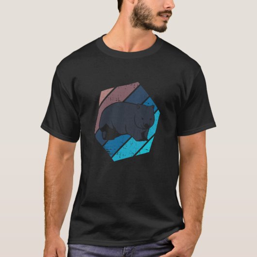 T-shirt Wombat Artsy Style Rodent Animal Faune Nature (Devant)