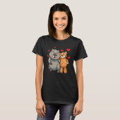 T-shirt Wombat Avec Animal Et Coeurs Stuffés (Devant entier)