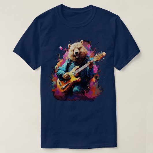 T-shirt Wombat Jouer de la guitare (Design devant)