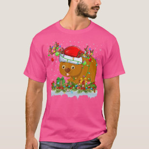 T-shirt Wombat Lover Matching Père Noël Lighting Wombat Ch