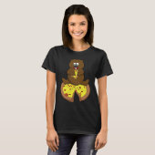 T-shirt Wombat Manger Pizza Cute Australian Wombat Fast Fo (Devant entier)