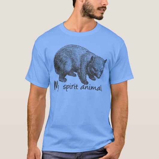T-shirt Wombat Spirit Animal retro (Devant)