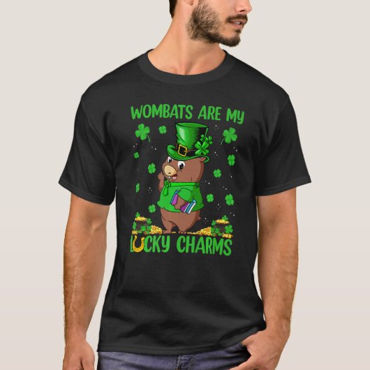 T-shirt Wombats Sont Mes Charmants Chanceux Wombat St Patr (Devant)