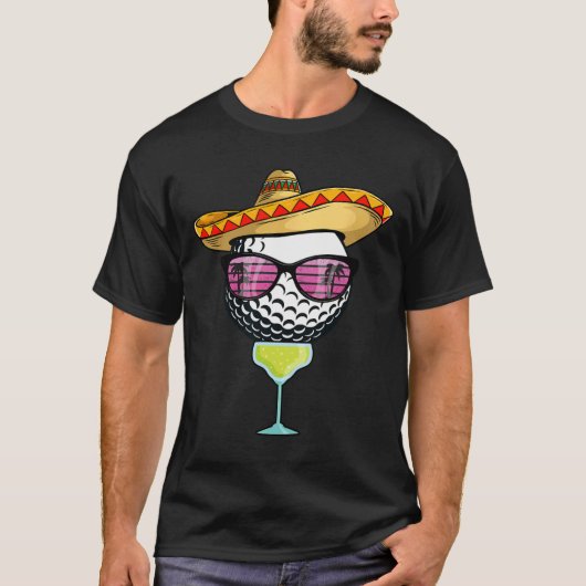 T-shirt Women Cinco De Mayo Golf Ball With Sombrero Margar (Devant)