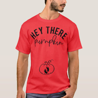 T-shirt Women Hey There Pumpkin Fall Autumn Pregnancy Anno