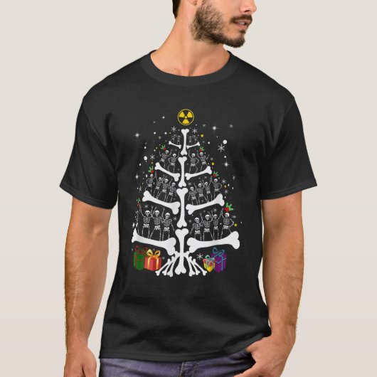 T-shirt Women Radiology Skeleton Christmas Tree Xray Tech (Devant)
