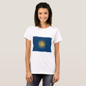 T-shirt Women T Shirt with Flag of Macedonia, Greece (Devant entier)