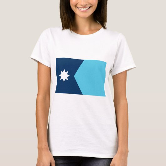 T-shirt Women T Shirt with Flag of Minnesota, USA (Devant)