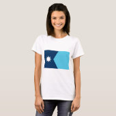 T-shirt Women T Shirt with Flag of Minnesota, USA (Devant entier)