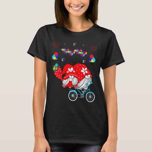 T-shirt Womens Accept Understand Love Autism Awareness Gno (Devant)