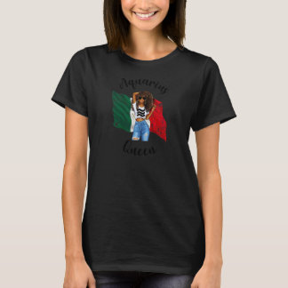 T-shirt Womens Afro Mexican Aquarius Queen African Mexico 
