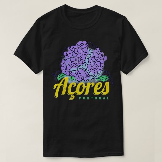 T-shirt Womens Azores Hydrangea Flower Island (Design devant)