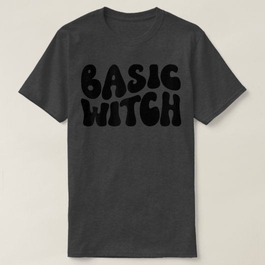 T-shirt Womens Basic Witch, Simple Halloween Outfit, Retro (Design devant)