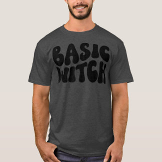 T-shirt Womens Basic Witch, Simple Halloween Outfit, Retro