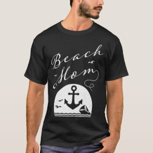 T-shirt Womens Beach Mom Great Ocean Waves Salt Water w Bo