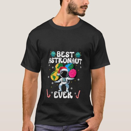T-shirt Womens Best Astronaut Ever Christmas Basketball Ca (Devant)