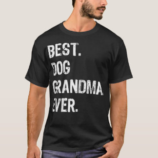 T-shirt Womens Best Dog Grandma Ever Cute Funny 
