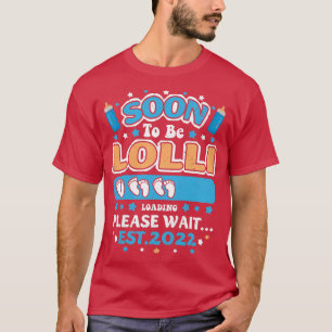 T-shirt Womens Bientôt Être Lolli Grandma Chargement EST 2