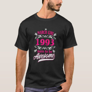 T-shirt Womens Birthday Vintage Apparel March