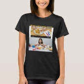 T-shirt Women's Black Cooking: Reality vs. Expectation (Devant)