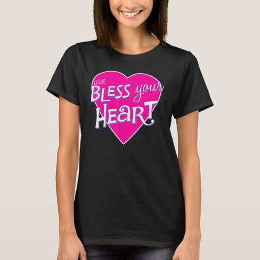 T-shirt Womens Bless Your Little Heart Southern Saying Fun (Devant)