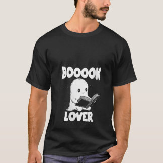 T-shirt Womens Book Lover Cute Ghost Bookwort Book Lover