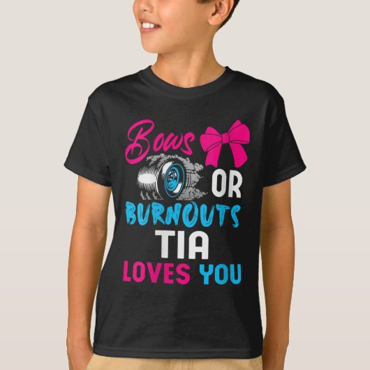 T-shirt Womens Bows Or Burnouts Tia Can't Wait To Know 202 (Devant)